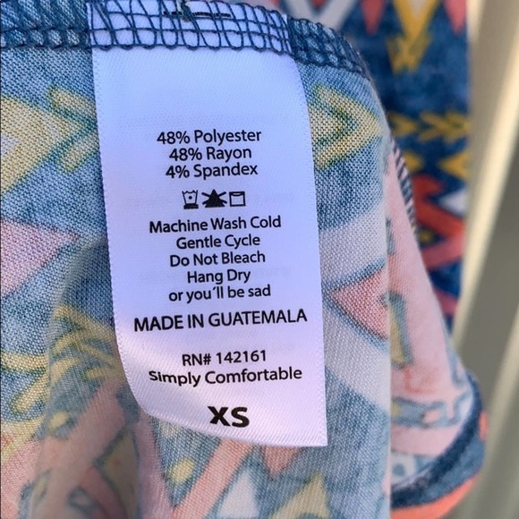 NWT Lularoe Julia Blue Print Dress XS - Picture 3 of 7